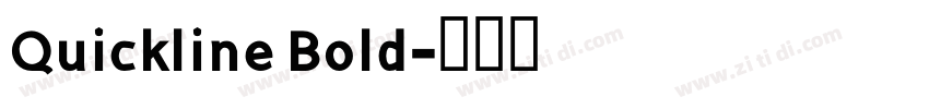 Quickline Bold字体转换